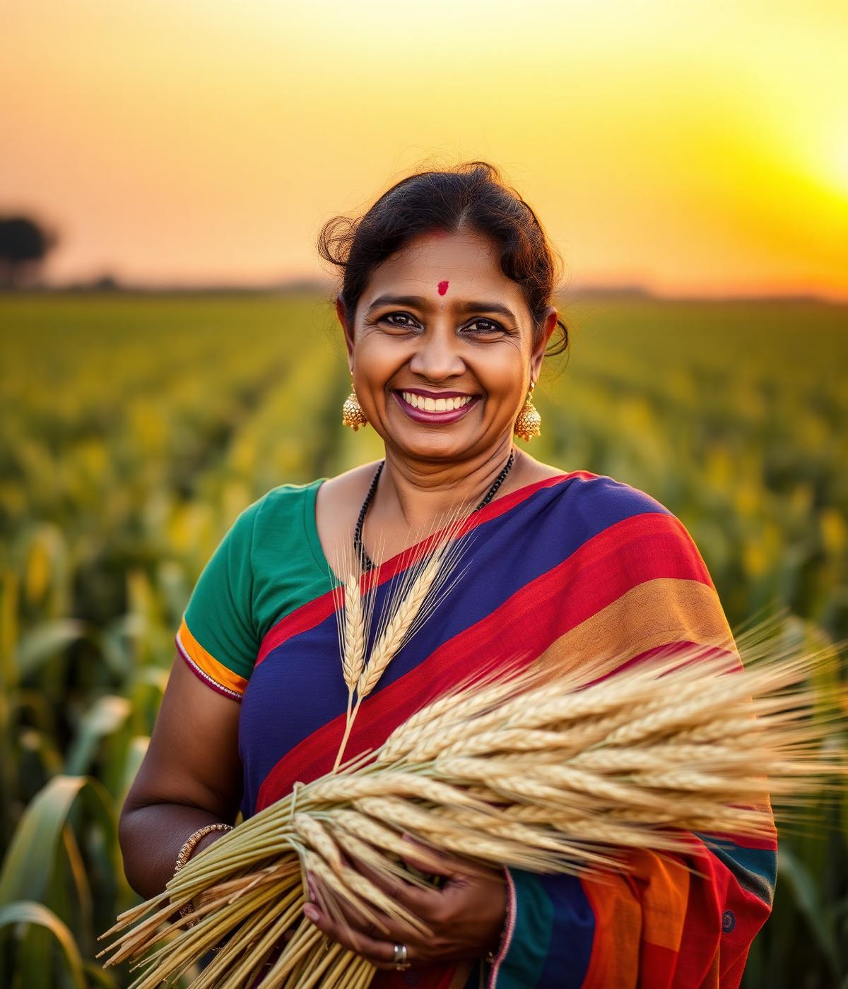 Field officer in the paddy fields